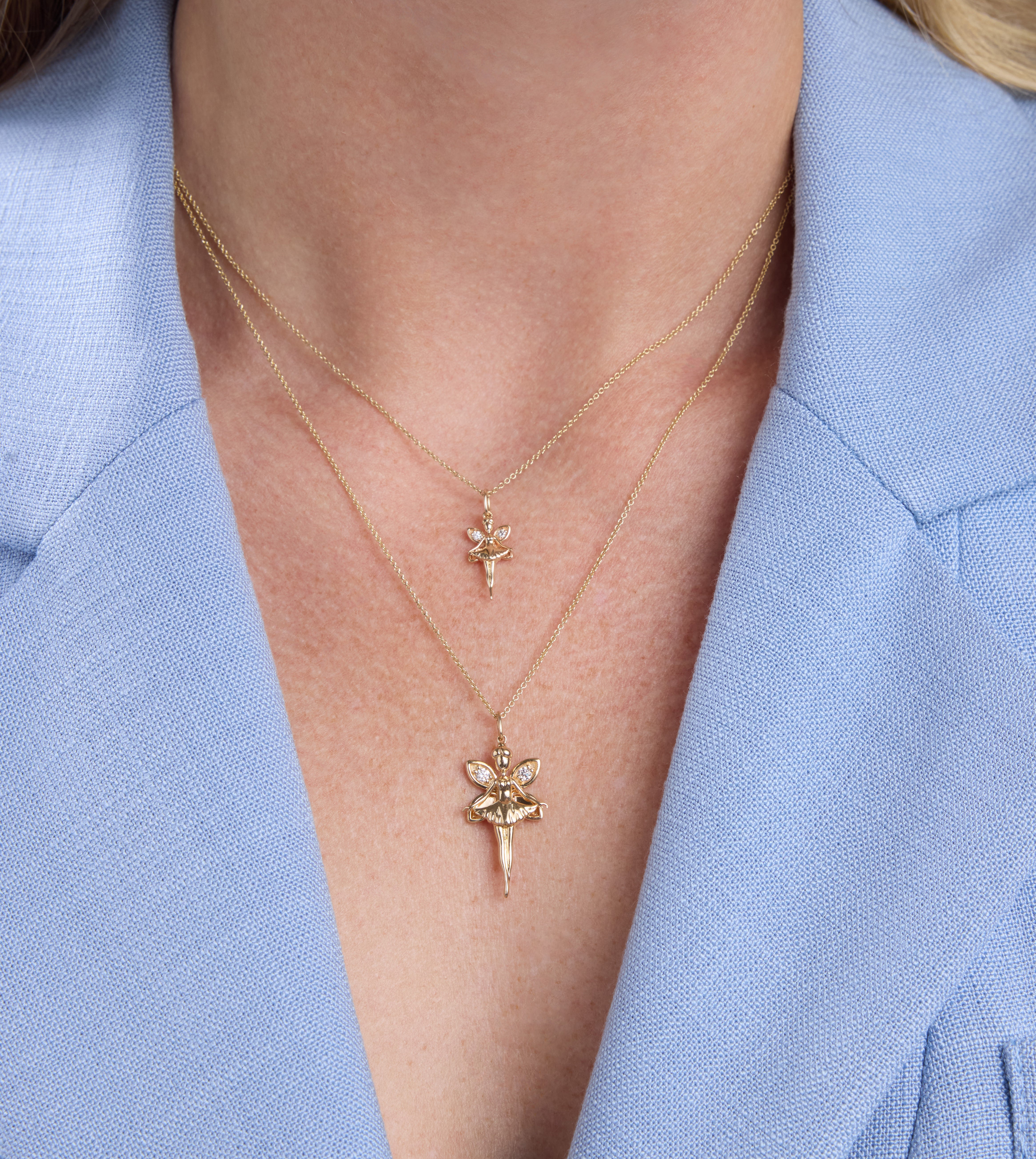 Shop Sydney Evan 14k Gold & Diamond Fairy Charm