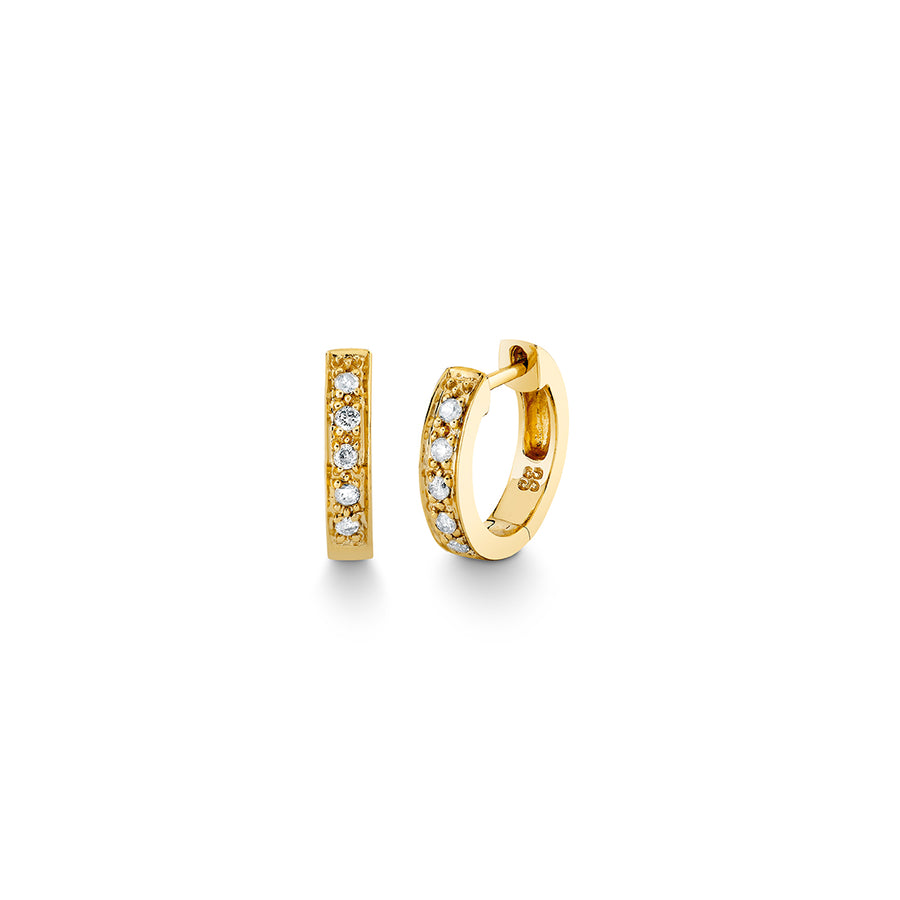 Gold & Diamond Small Huggie Hoops - Sydney Evan Fine Jewelry