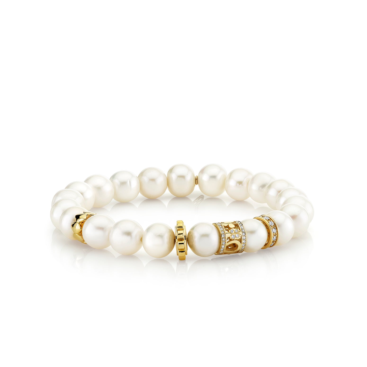 Shop Sydney Evan 14k Gold & Diamond Multi-Rondelle Pearl Bracelet
