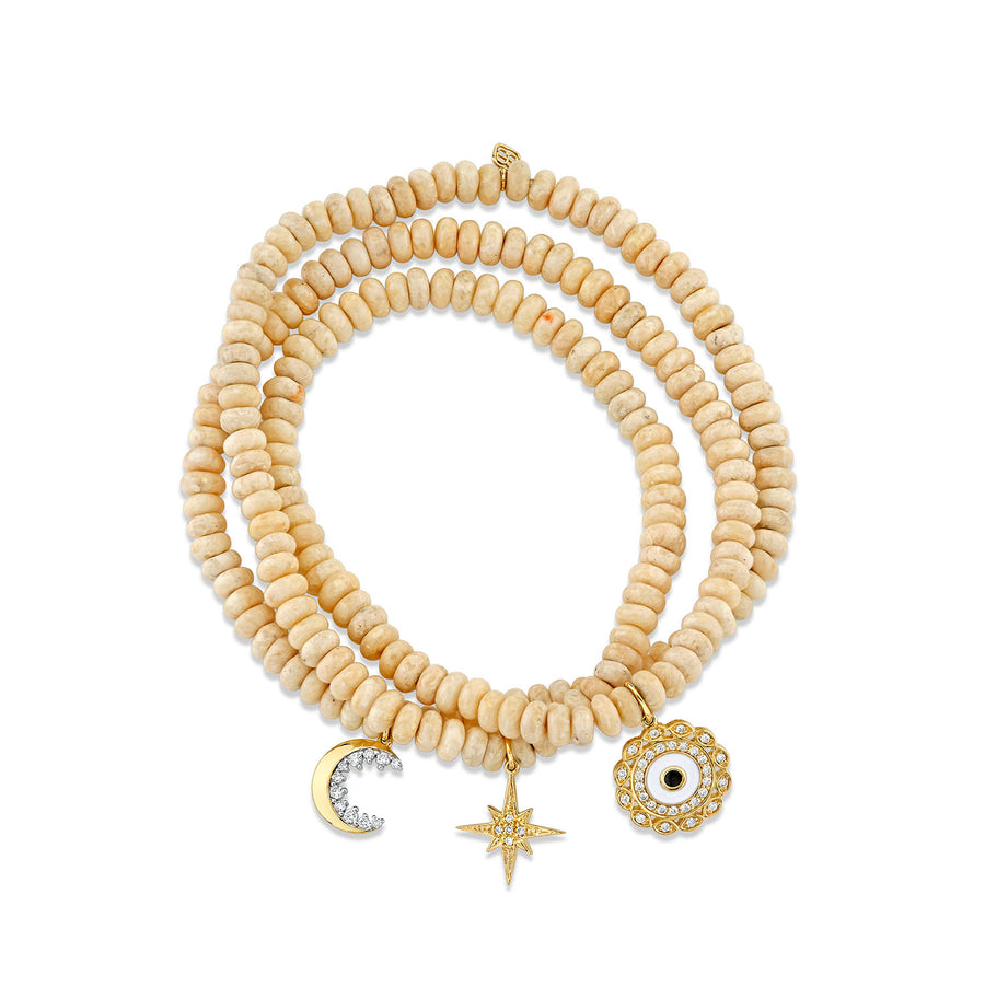 Gold & Diamond Multi-Charm Celestial Wrap Bracelet - Sydney Evan Fine Jewelry