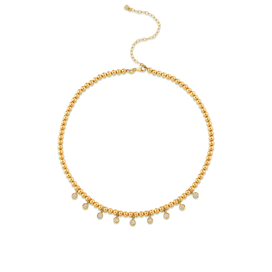 Gold & Diamond Multi Tiny Disc Necklace - Sydney Evan Fine Jewelry