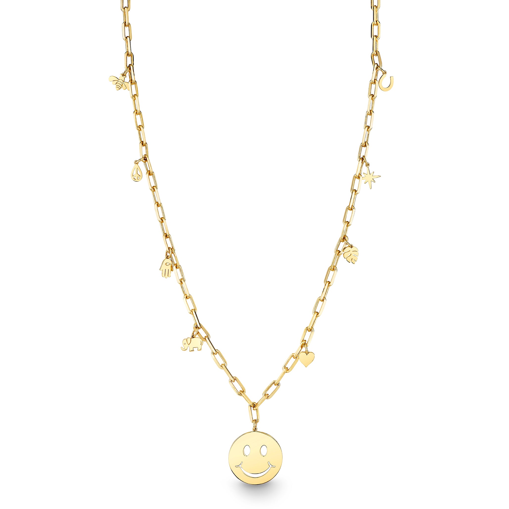 Shop Sydney Evan 14k Pure Gold Multi-Charm Necklace