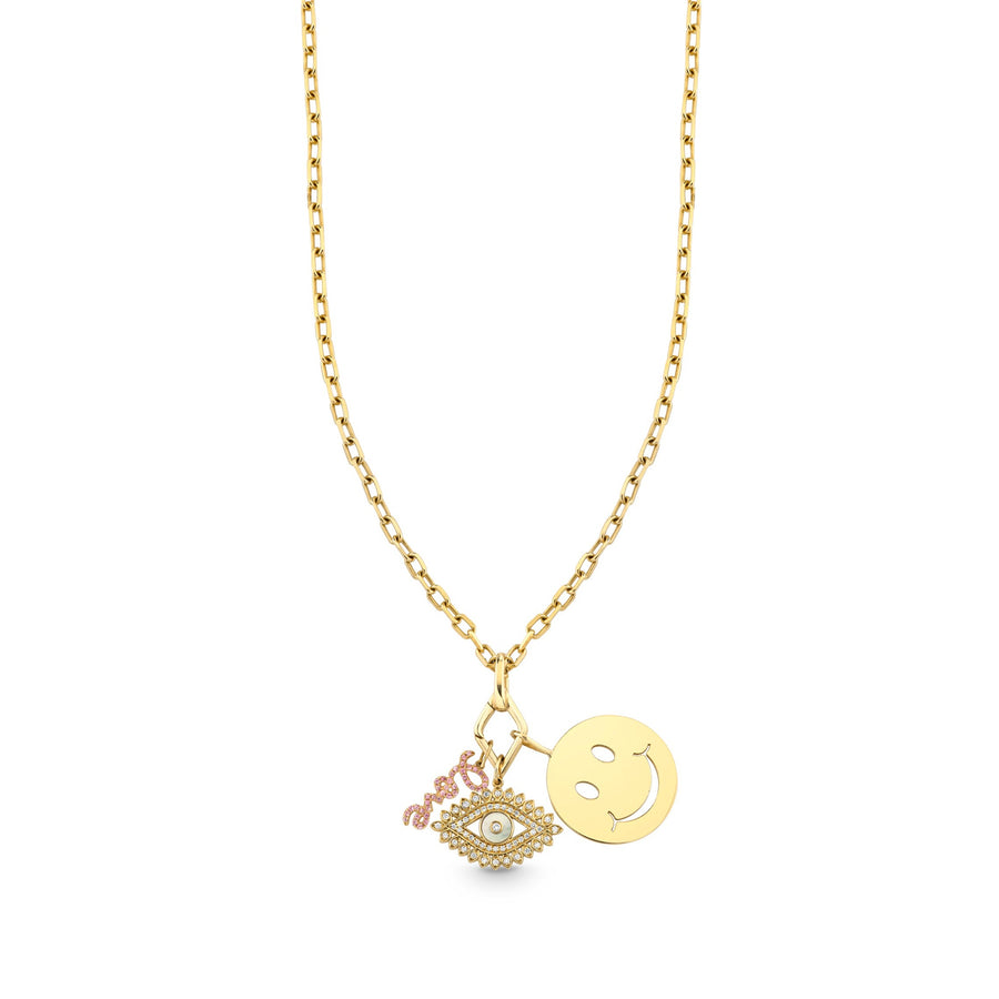 Gold & Diamond Love, Happiness & Protection Necklace - Sydney Evan Fine Jewelry