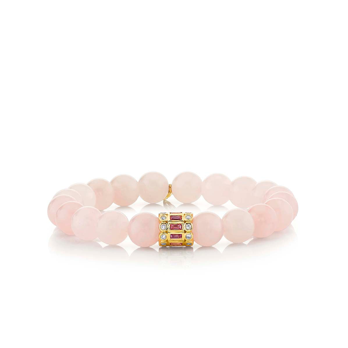 Rose quartz gold bracelet sales