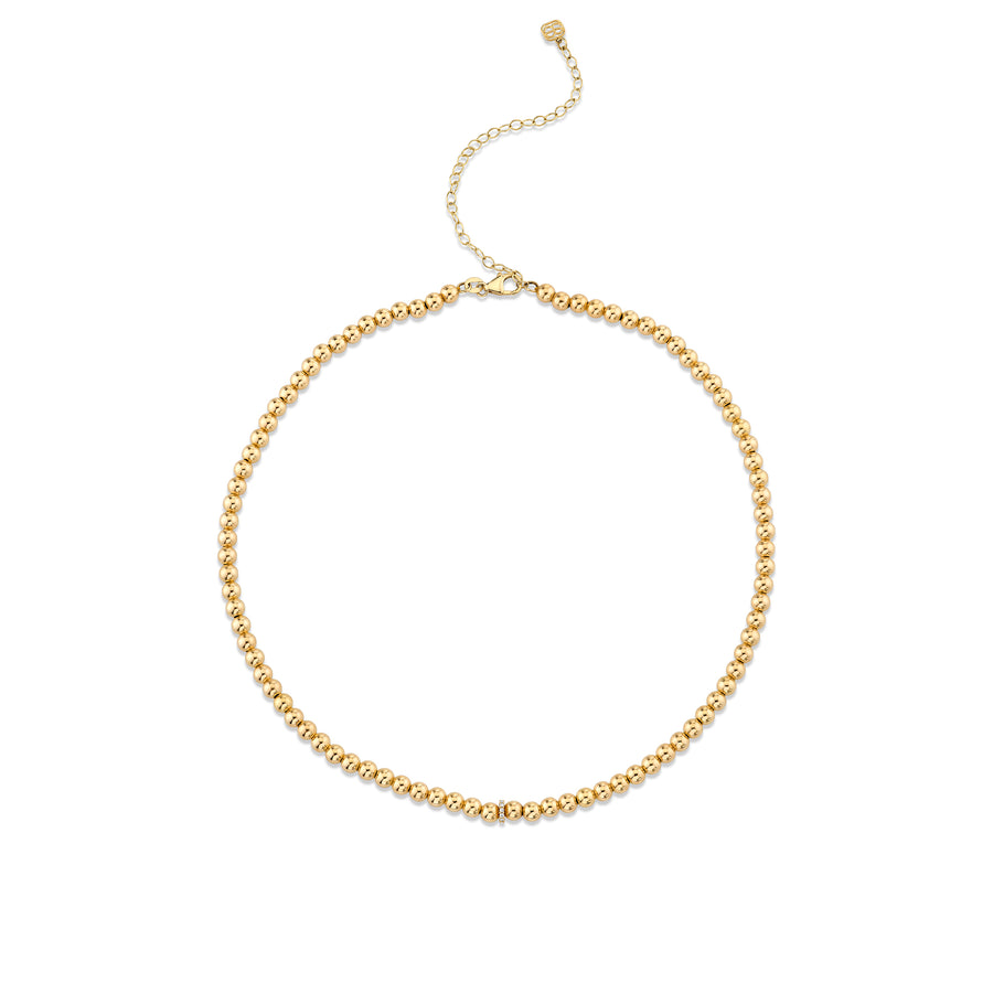 Gold & Diamond Rondelle Necklace - Sydney Evan Fine Jewelry
