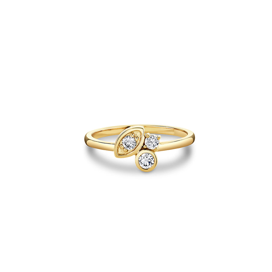 Gold & Diamond Marquise Eye Cluster Ring - Sydney Evan Fine Jewelry