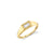 Gold & Diamond Fluted Baguette Signet Ring