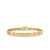 Gold & Diamond Fluted Baguette Tennis Bracelet