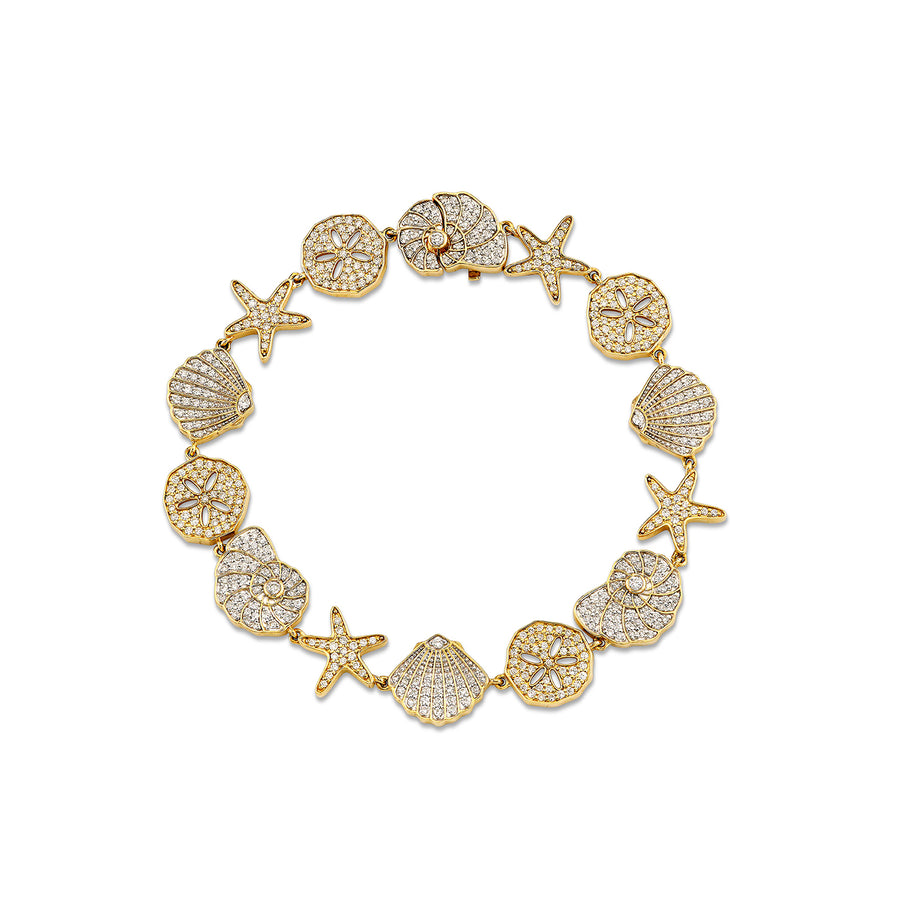 Gold & Diamond Sea Life Eternity Bracelet - Sydney Evan Fine Jewelry