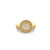 Gold & Diamond Evil Eye Stone Inlay Signet Ring