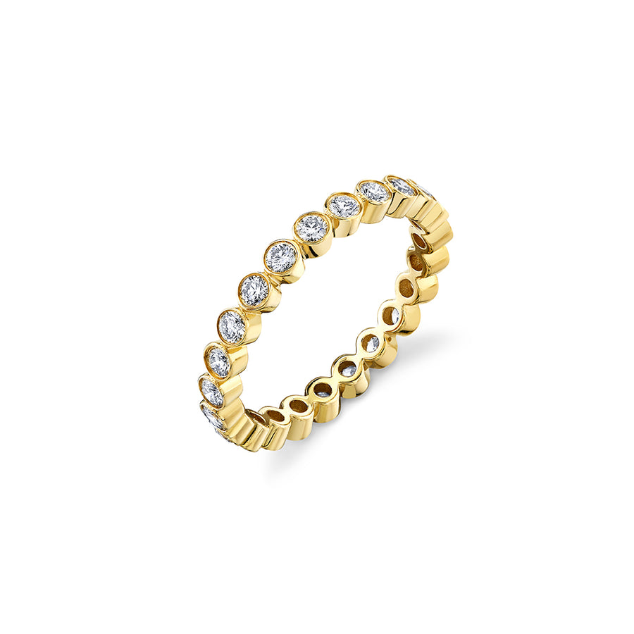 Gold & Diamond Bezel Eternity Ring - Sydney Evan Fine Jewelry