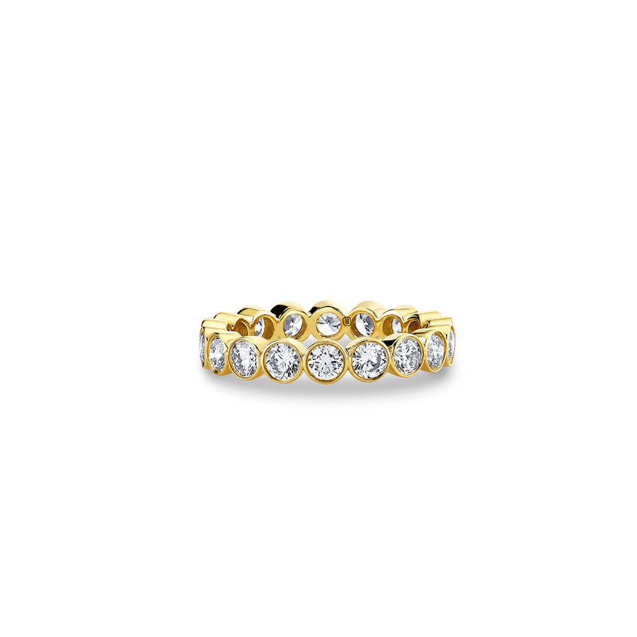 Gold & Diamond Large Bezel Eternity Ring - Sydney Evan Fine Jewelry