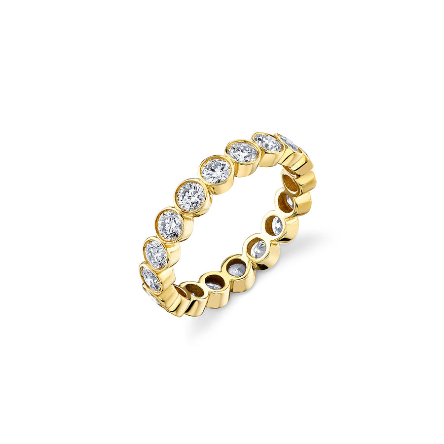 Gold & Diamond Large Bezel Eternity Ring - Sydney Evan Fine Jewelry