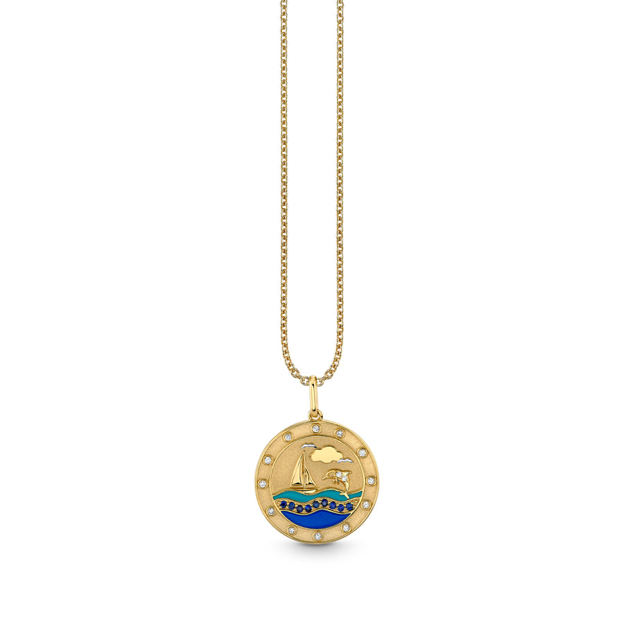 Gold & Diamond Porthole Coin - Sydney Evan Fine Jewelry