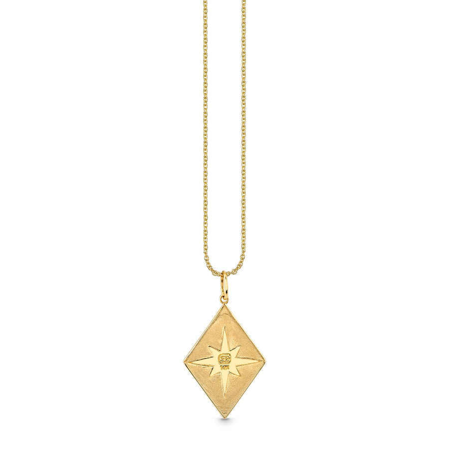 Gold & Diamond Sundial Medallion - Sydney Evan Fine Jewelry