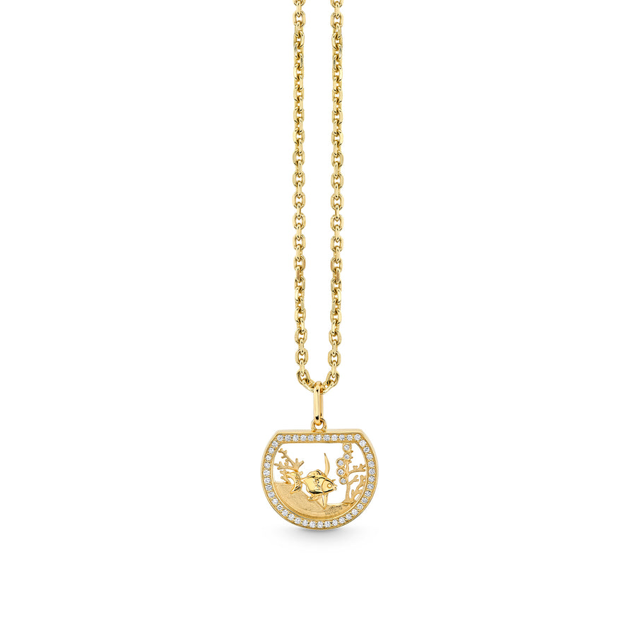 Gold & Diamond Fish Bowl Charm - Sydney Evan Fine Jewelry