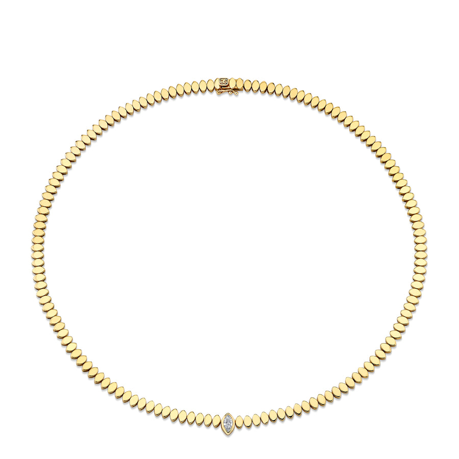 Gold & Diamond Marquise Eye Necklace - Sydney Evan Fine Jewelry