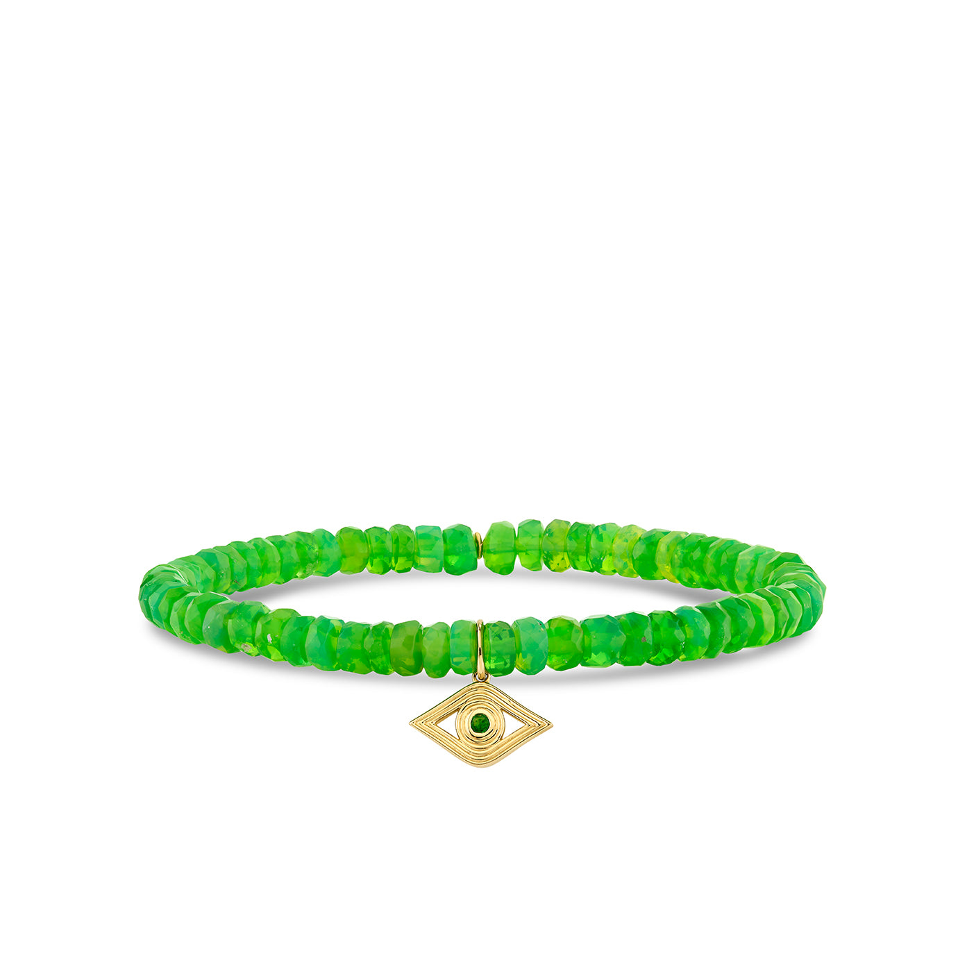 Shop Sydney Evan 14k Gold & Emerald Small Fluted Protective Eye on