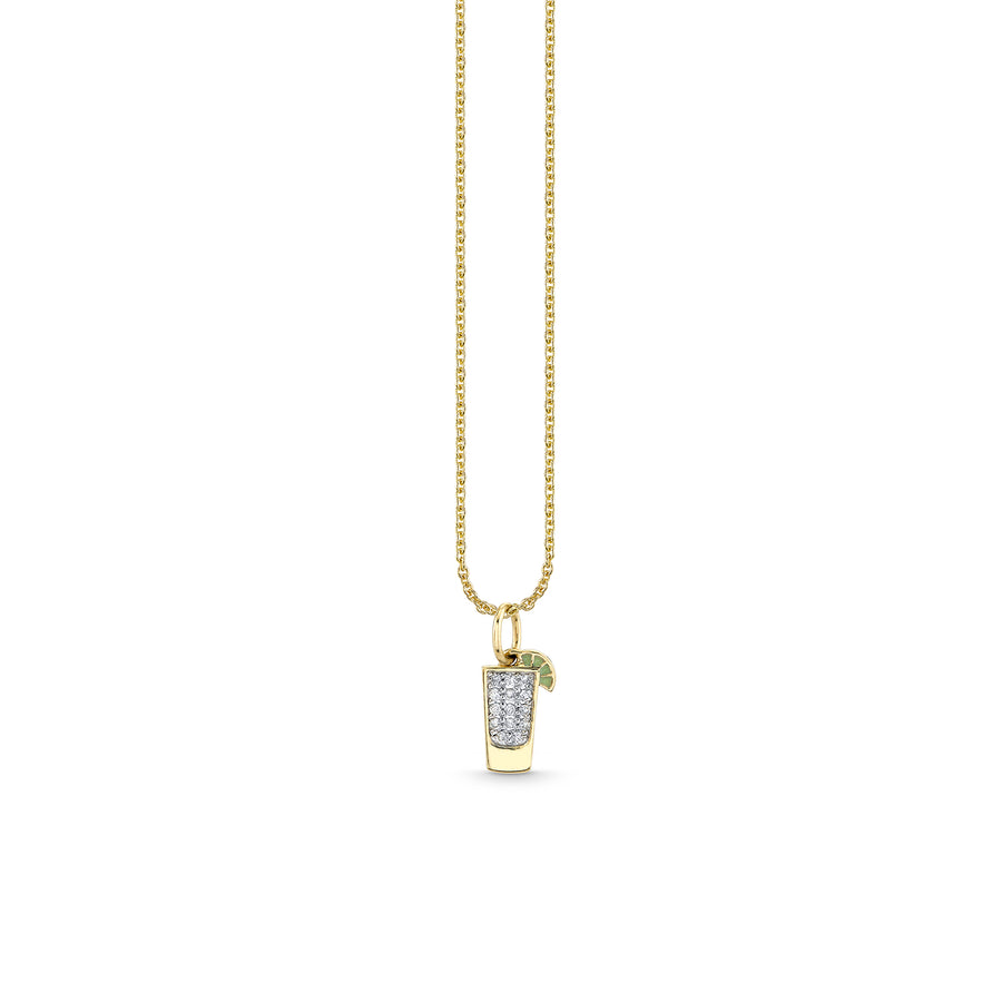 Gold & Diamond Tequila Shot Charm - Sydney Evan Fine Jewelry