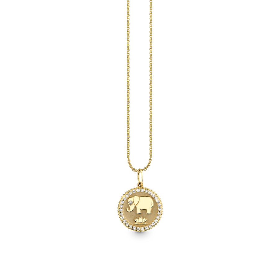 Sydney Evan x Wildlife SOS Gold & Diamond Elephant Coin - Sydney Evan Fine Jewelry