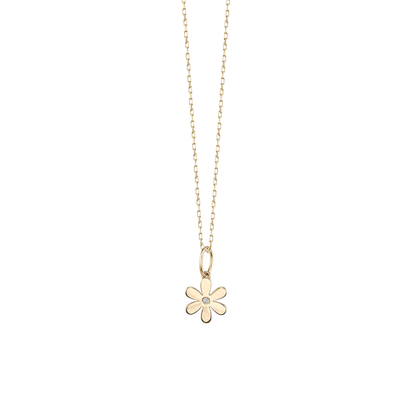Shop Sydney Evan 14k Gold & Diamond Single Stone Daisy Charm