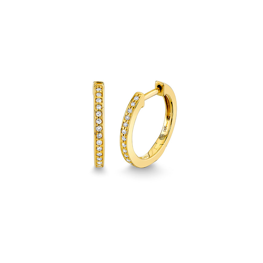 Shop Sydney Evan 14k Gold & Diamond 10.5mm Huggie Hoop