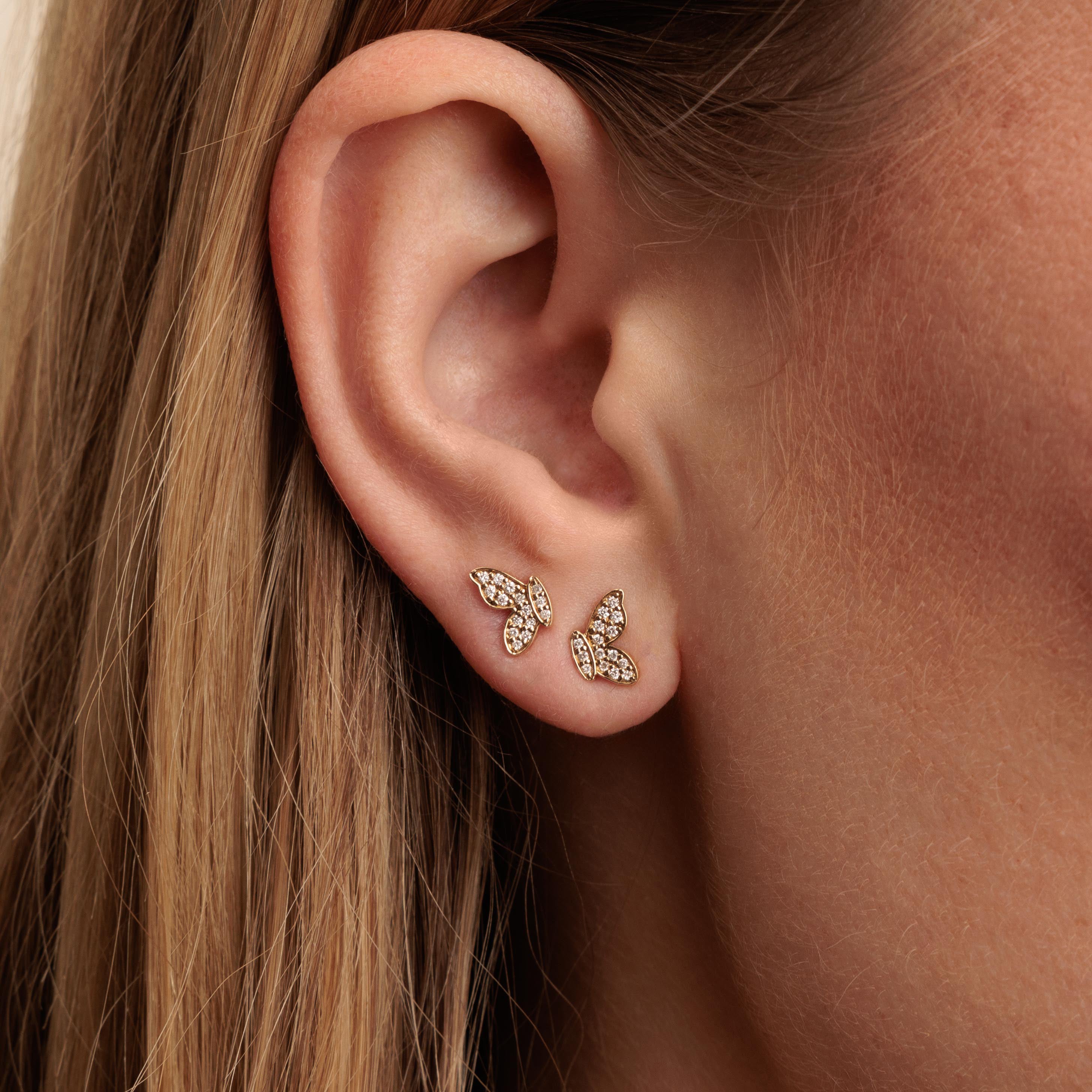 シングルピアス【SYDNEY EVAN】ゴールド＆ダイヤモンド 12mm Sabbia Sabbia Fine Jewelry - Sydney Evan Cocktail Huggie Hoops