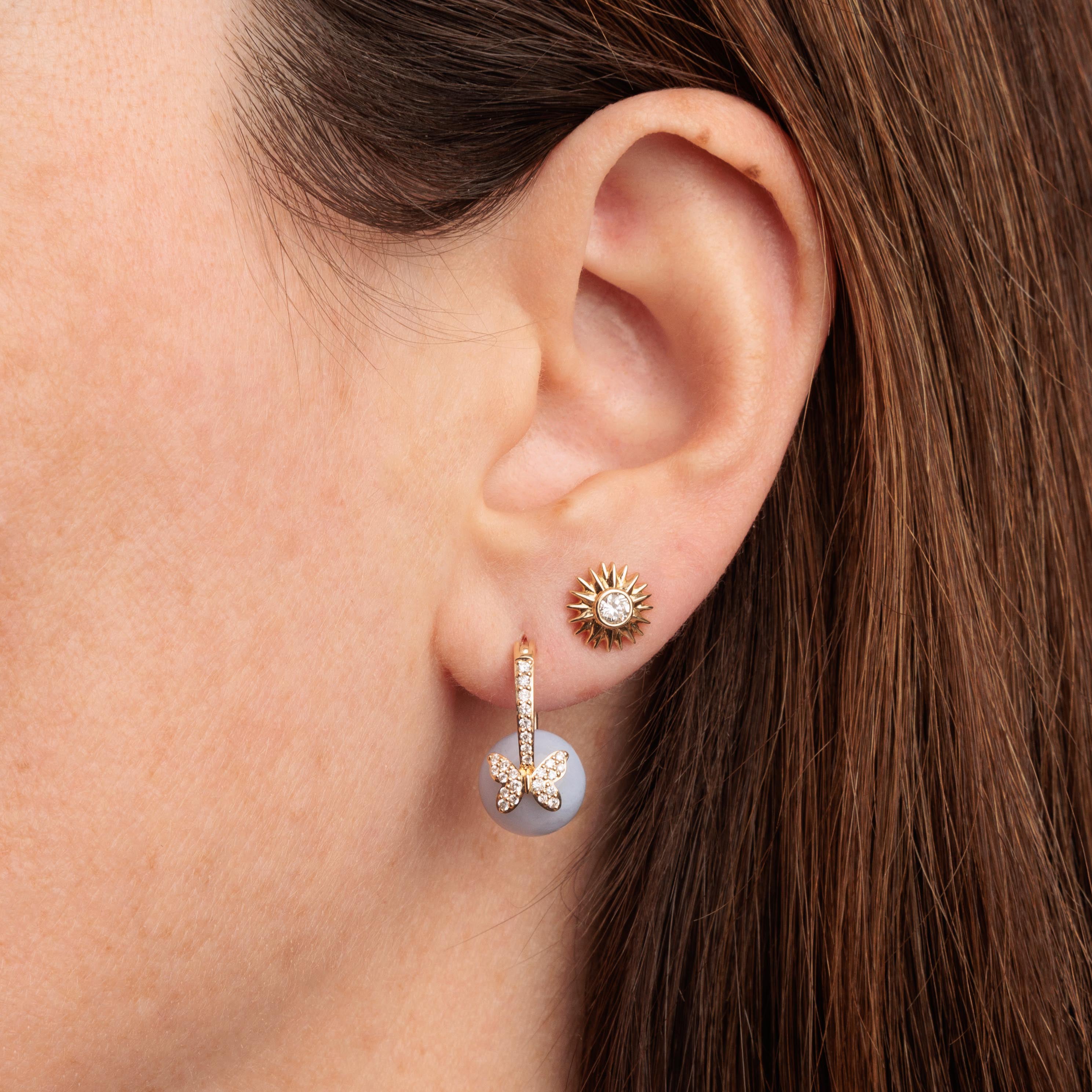 Shop Sydney Evan 14k Gold & Diamond Sunburst Stud