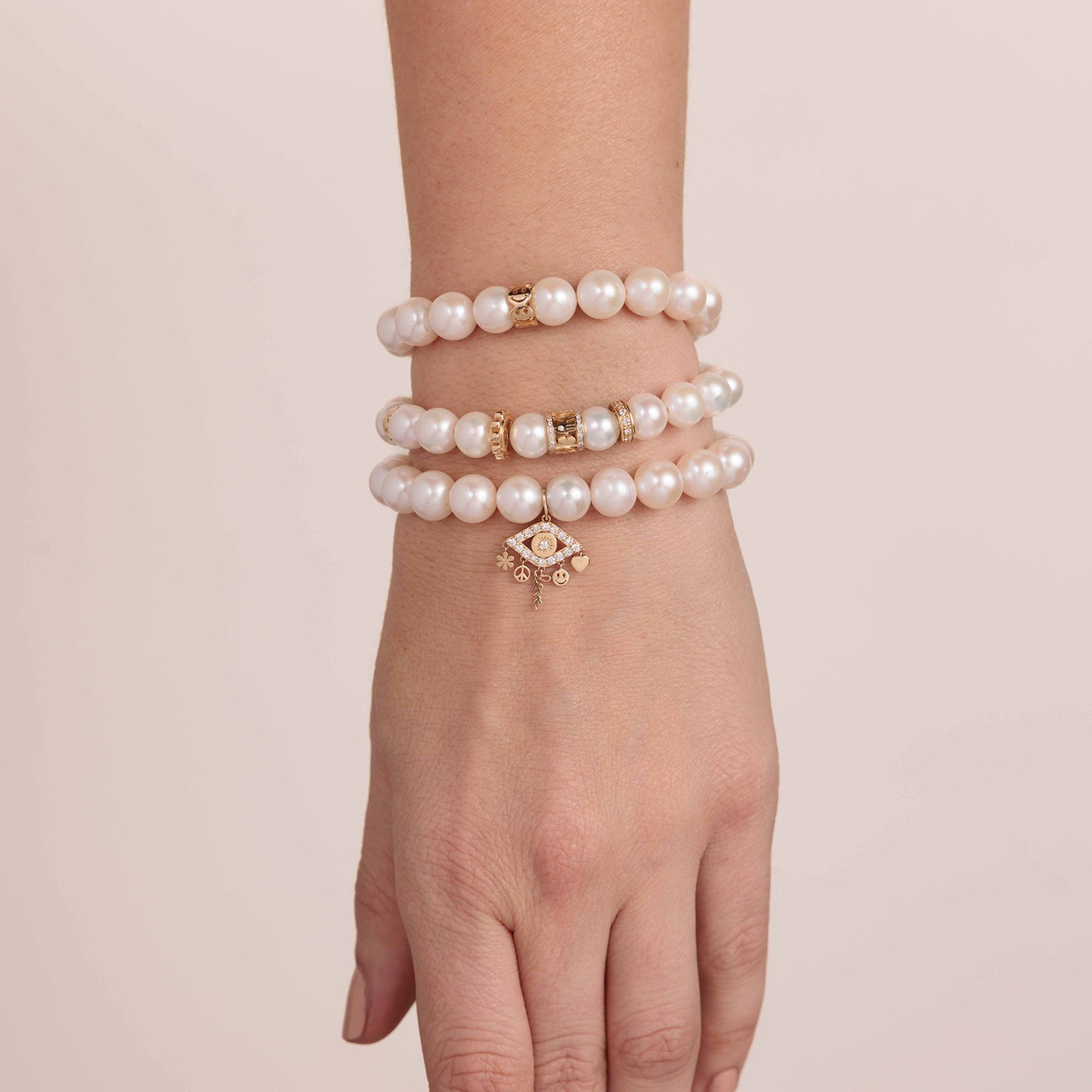 Shop Sydney Evan 14k Gold & Diamond Multi-Rondelle Pearl Bracelet