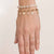 Gold & Diamond Enamel Multi-Fringe Chain Bracelet