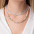 Gold & Diamond Rondelle Aquamarine Necklace