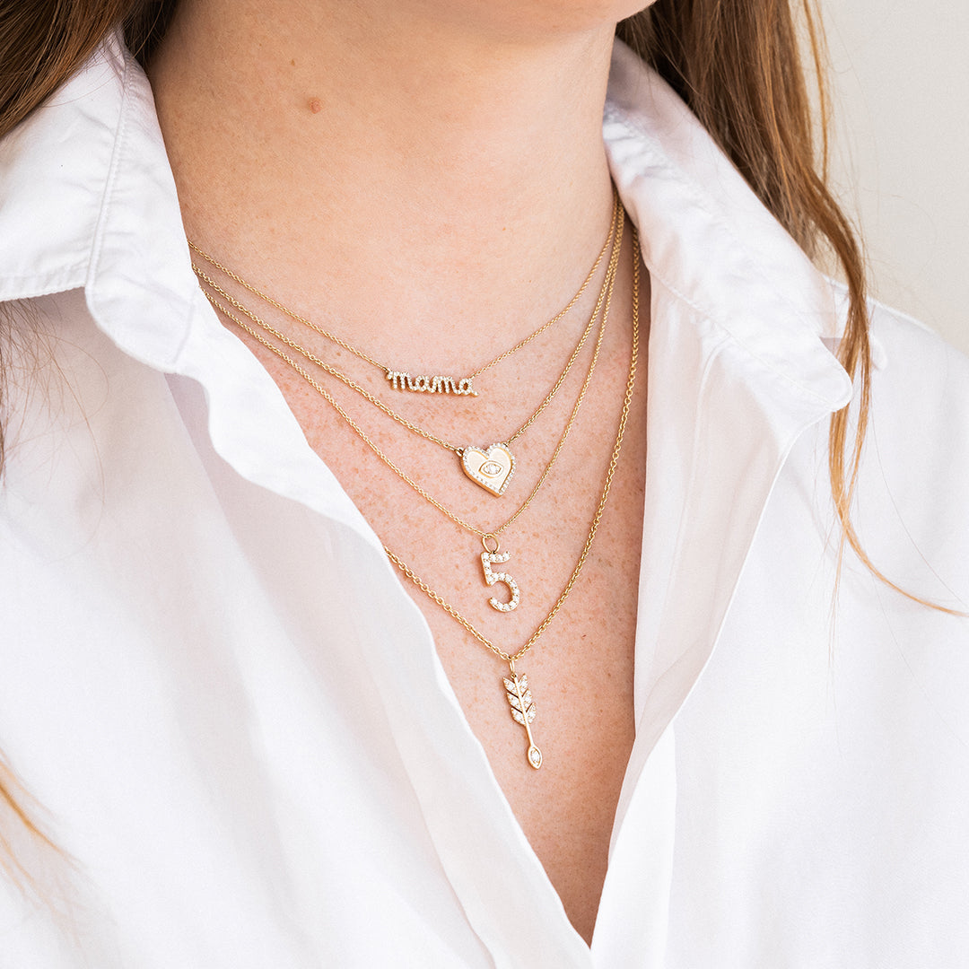 Shop Sydney Evan 14k Gold & Diamond Mama Necklace