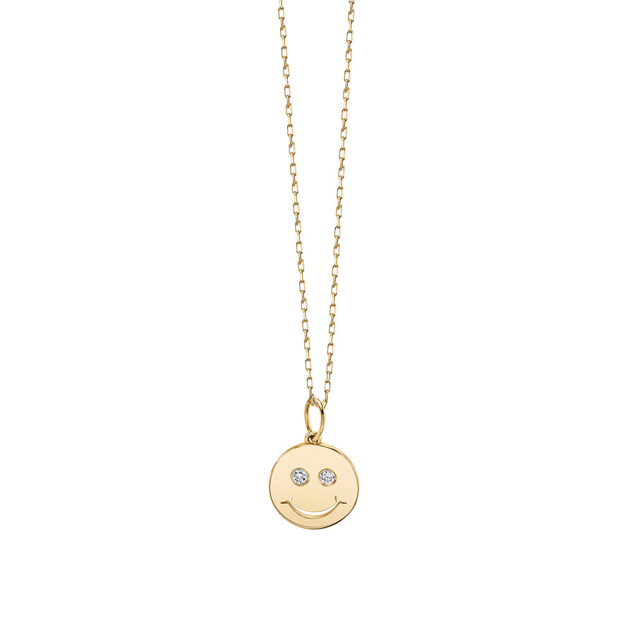 Gold & Diamond Happy Face Charm - Sydney Evan Fine Jewelry