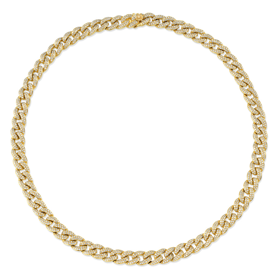 Gold & Small Diamond Link Necklace - Sydney Evan Fine Jewelry