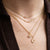 Gold & Pavé Diamond Small Sideways Cross Necklace