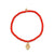 Kids Collection Gold & Diamond Hamsa on Red Bamboo Coral