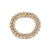 Tri-Tone Gold & Pave Diamond Link Bracelet