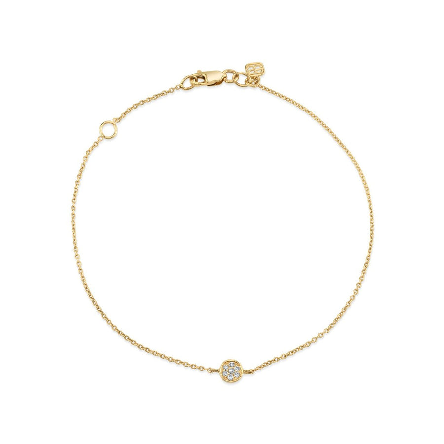 Gold & Diamond Tiny Disc Bracelet - Sydney Evan Fine Jewelry