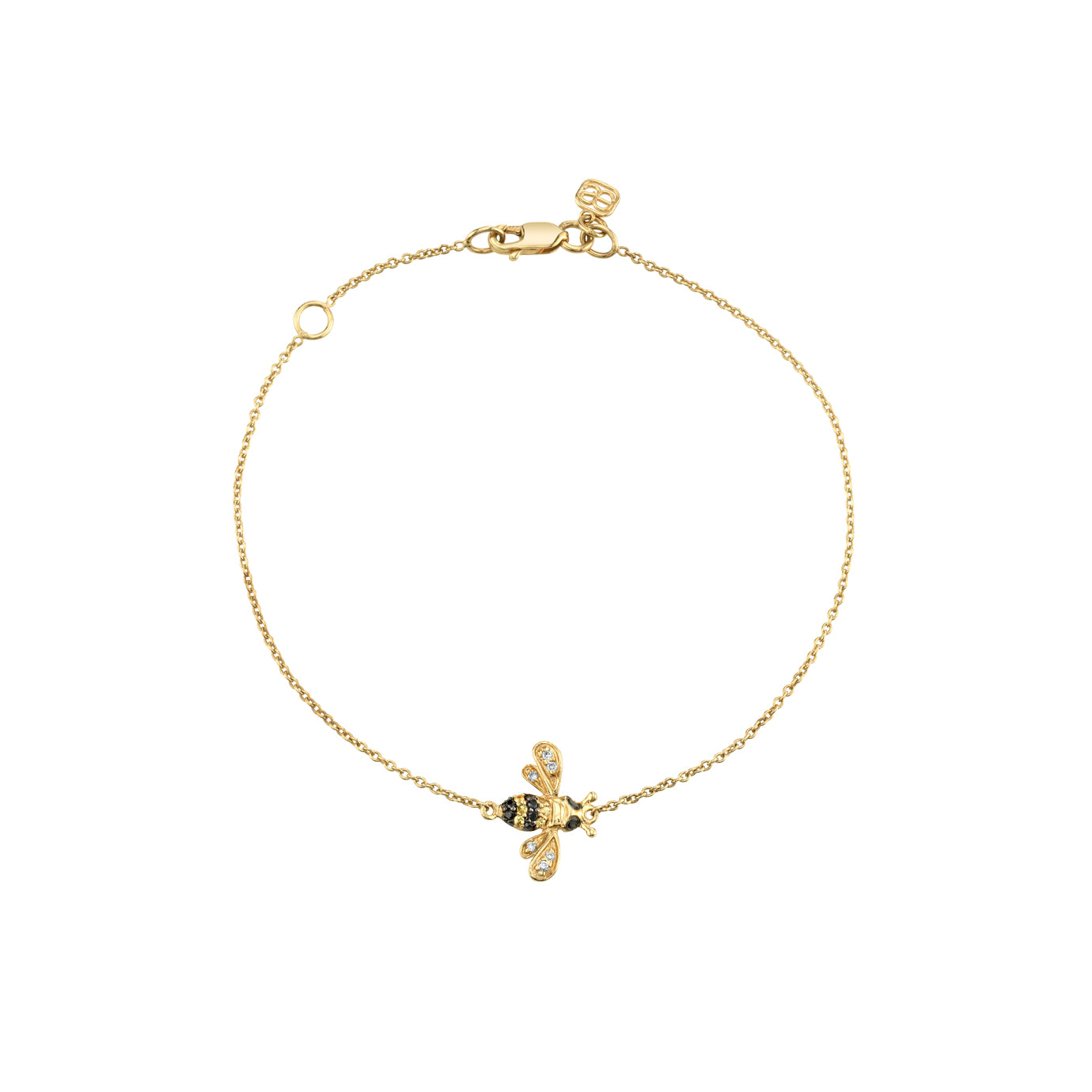 Shop Sydney Evan 14k Gold Diamond Small Bee Bracelet