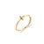 Pure Gold Bent Cross Ring