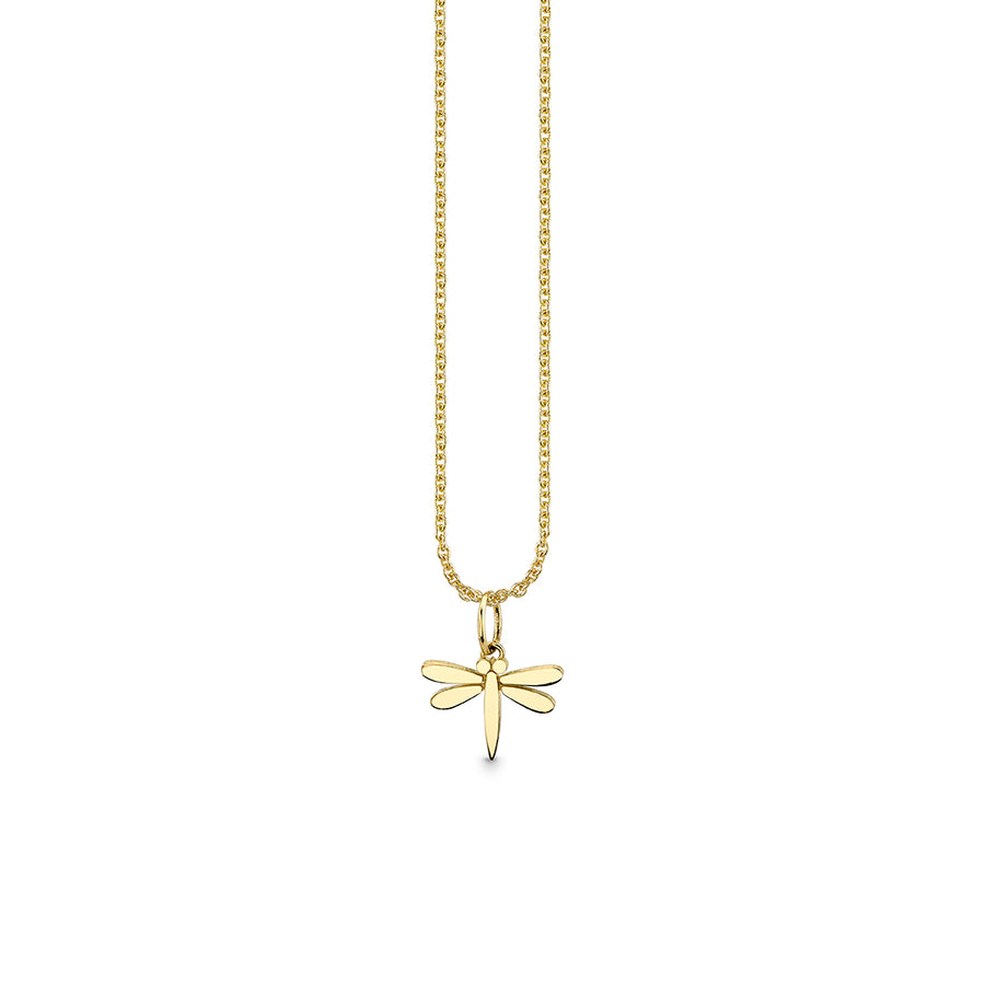Pure Gold Tiny Dragonfly Charm - Sydney Evan Fine Jewelry