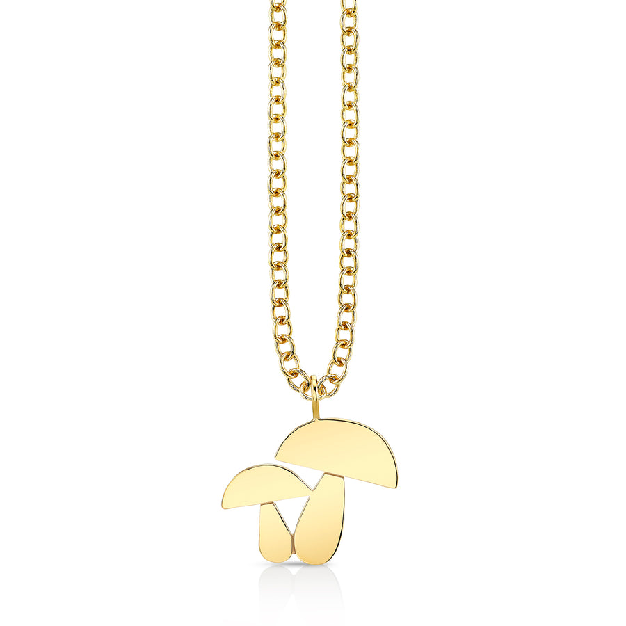 Pure Gold Large Mushroom Charm - Sydney Evan Fine Jewelry