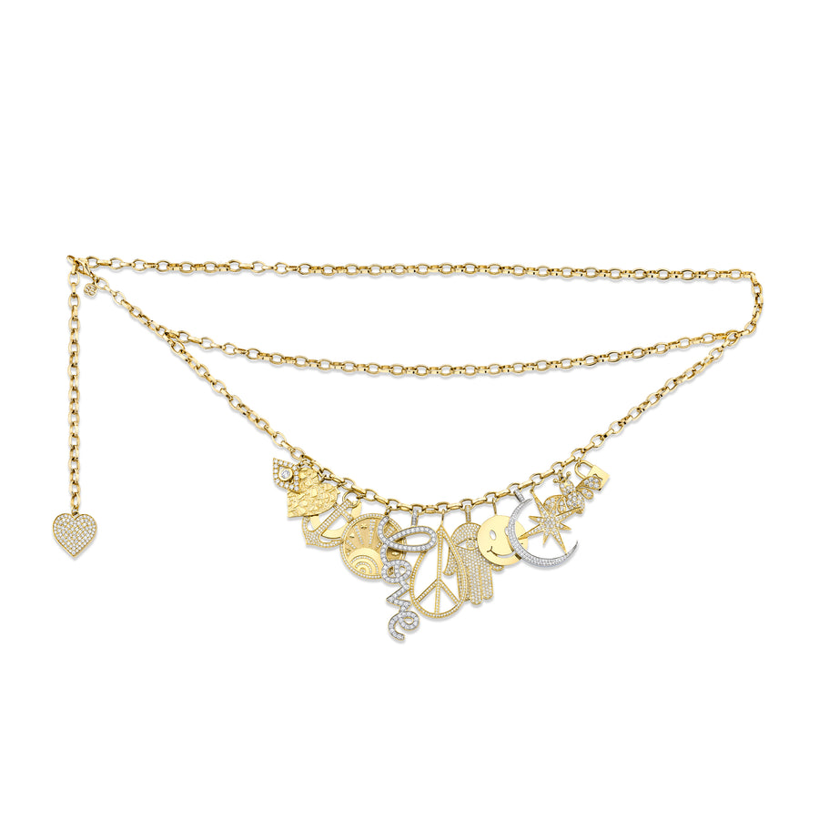Gold & Diamond Multi-Charm Belt - Sydney Evan Fine Jewelry