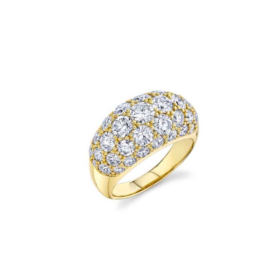 Gold & Diamond Large Puffy Ring - Sydney Evan Fine Jewelry