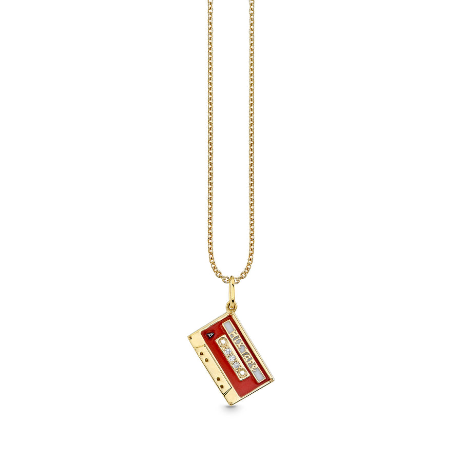 Gold & Diamond Mix Tape Charm - Sydney Evan Fine Jewelry