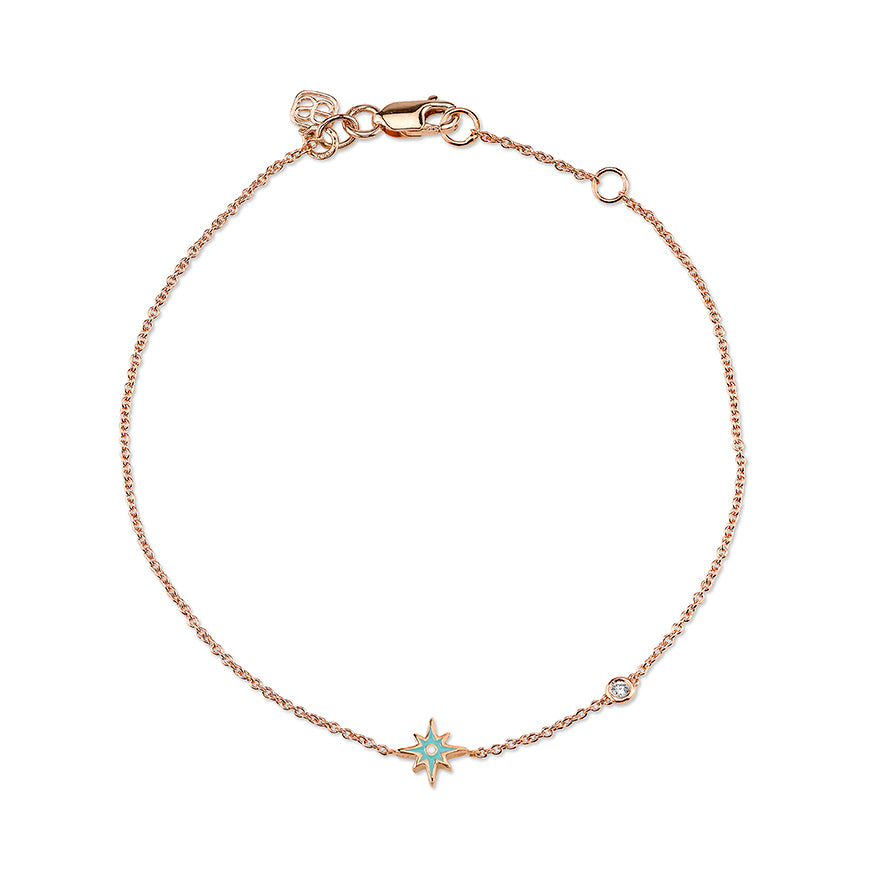 Gold & Enamel Mini Starburst Bracelet - Sydney Evan Fine Jewelry