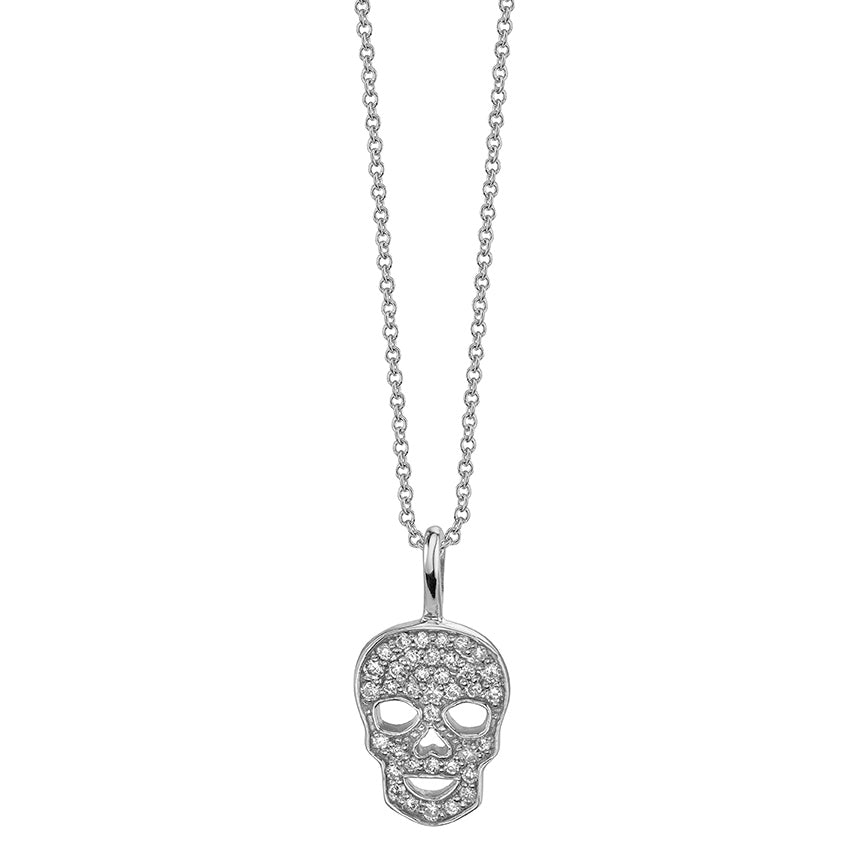 Shop Sydney Evan Men's Collection Gold Diamond Mini Skull Charm
