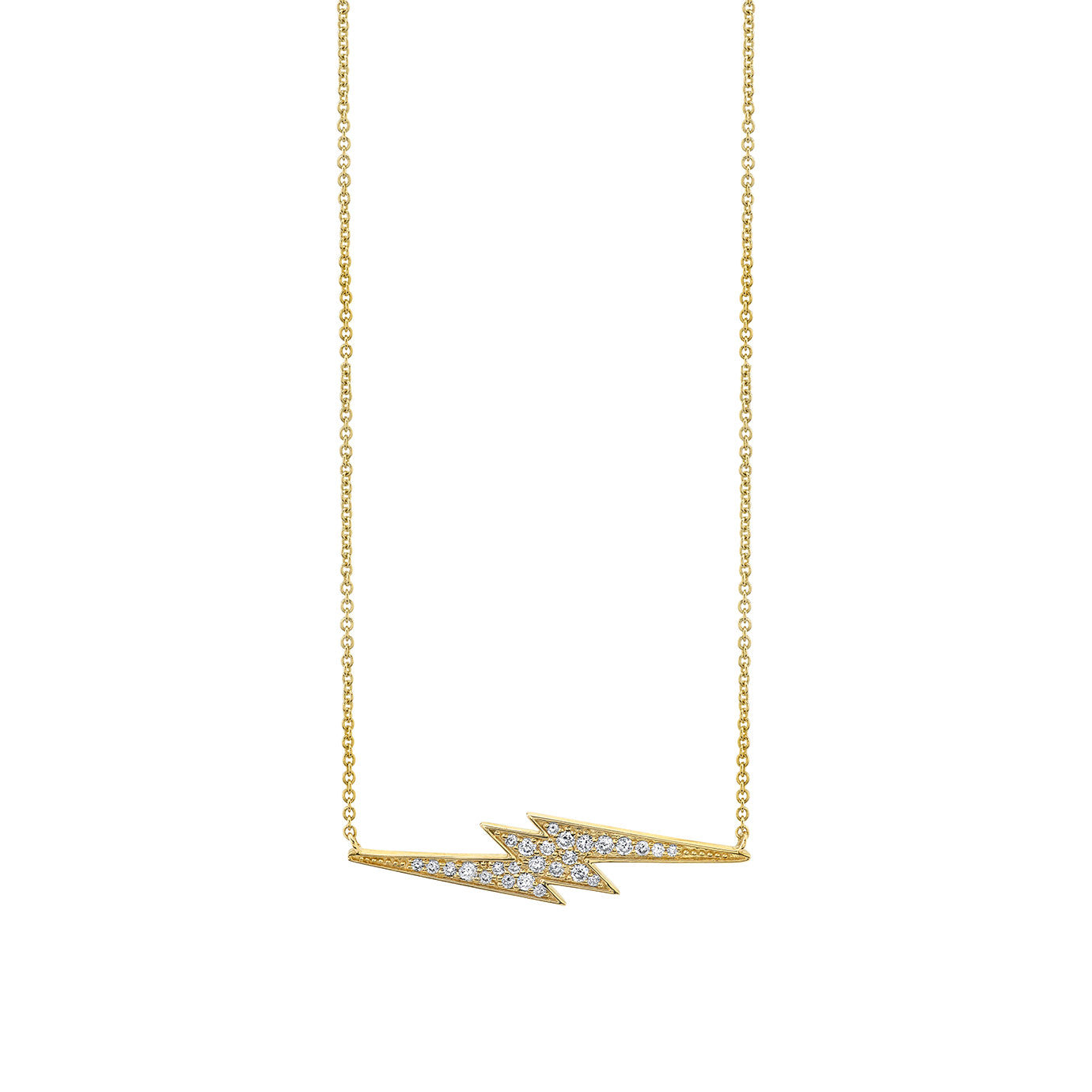 Shop Sydney Evan 14k Gold & Diamond Large Lightning Bolt Necklace