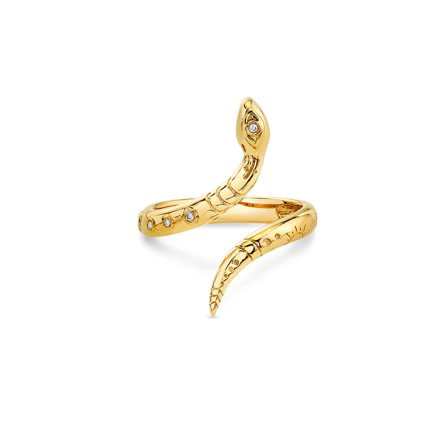 Gold & Diamond Snake Ring - Sydney Evan Fine Jewelry