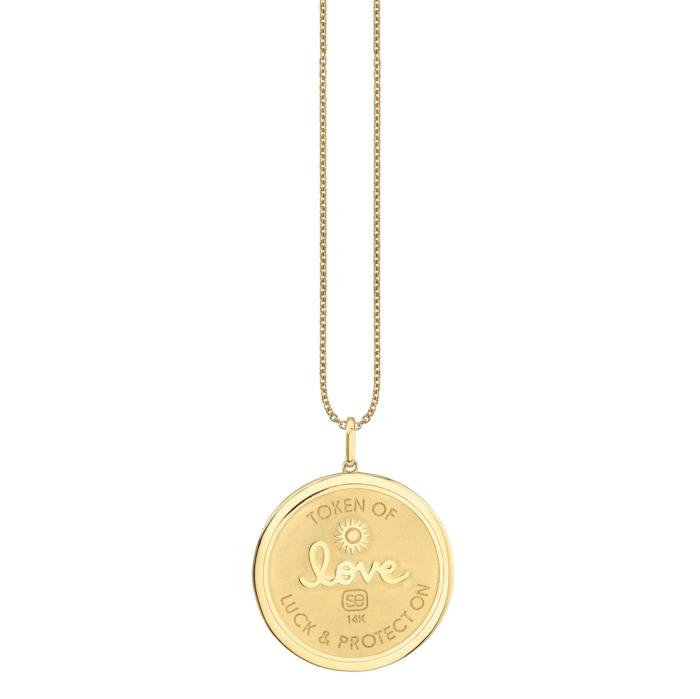 Shop Sydney Evan 14k Gold & Diamond Luck Coin with Rays Charm